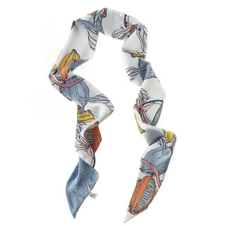 FUNKYREL Scarvii - Colorful Print Neck Scarf, White - 260 Fashion Accessories - The Farmhouse