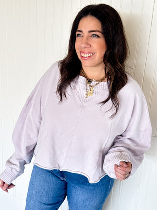 Garment Dye Fleeced Crop Sweatshirt - 140 Sweatshirts + Sweaters - The Farmhouse