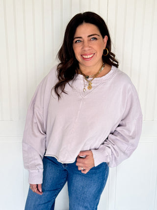 Garment Dye Fleeced Crop Sweatshirt - 140 Sweatshirts + Sweaters - The Farmhouse