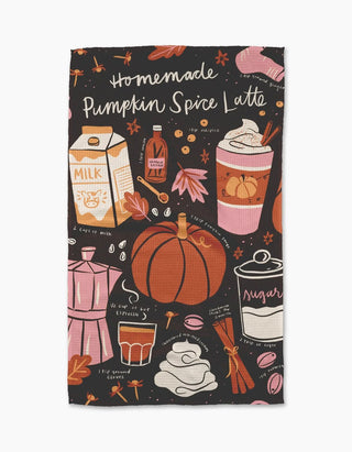 Geometry Pumpkin Spice Latte Tea Towel - 441 Tea Towels - The Farmhouse