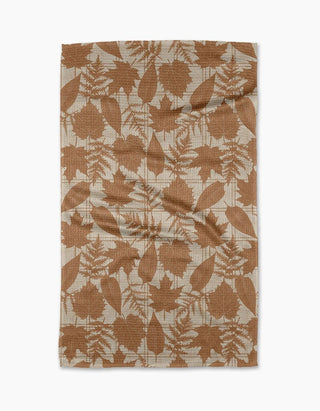 Geometry Tea Towel, Autumnal Leaves Gold - 440 Tea Towels - The Farmhouse