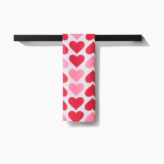 Geometry Tea Towel, Blushing Hearts - The Farmhouse