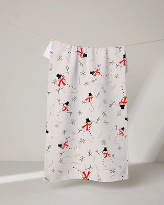 Chill Chums print tea towel in quick-drying woven fabric