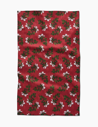 Geometry Tea Towel, Christmas Berry Bow - 441 Tea Towels - The Farmhouse