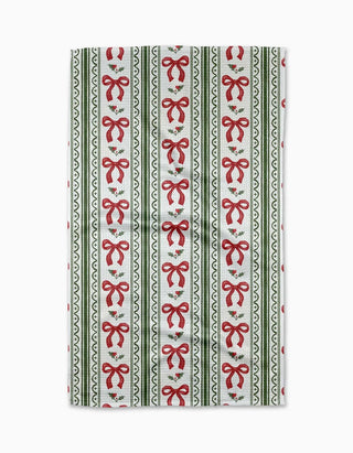 Geometry Tea Towel, Christmas Bow Stripe - 441 Tea Towels - The Farmhouse