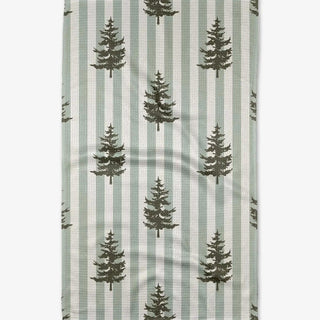 Fir Real holiday tea towel in recycled waffle weave with hang loop
