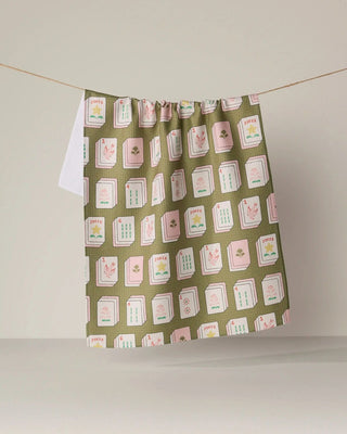 Geometry Tea Towel, Mahjong Flower Tiles - 441 Tea Towels - The Farmhouse