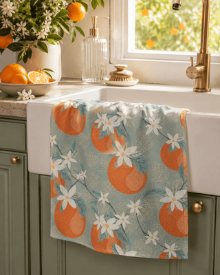 Geometry Tea Towel, Orange Blossom - 441 Tea Towels - The Farmhouse
