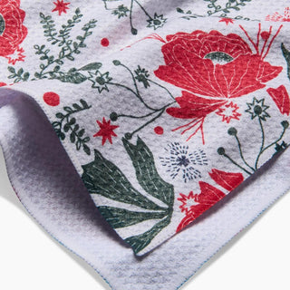 Geometry Tea Towel, Poinsettia Bramble - The Farmhouse