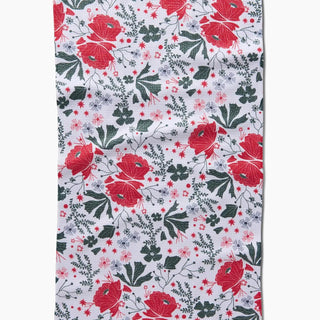 Geometry Tea Towel, Poinsettia Bramble - The Farmhouse