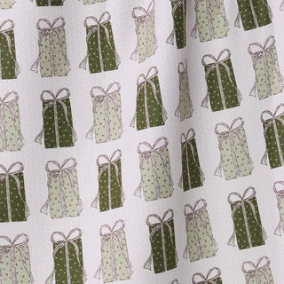 Alternate view of Present Parade holiday kitchen tea towel