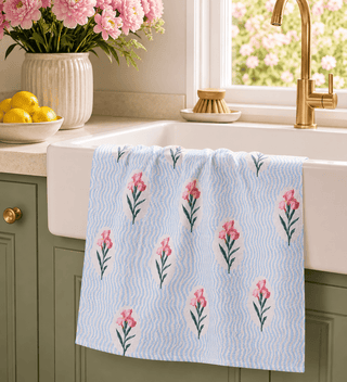 Geometry Tea Towel, Spatial Bloom - 441 Tea Towels - The Farmhouse
