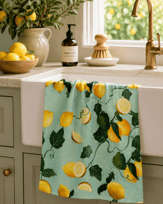 Geometry Tea Towels, Amalfi Lemons - 441 Tea Towels - The Farmhouse