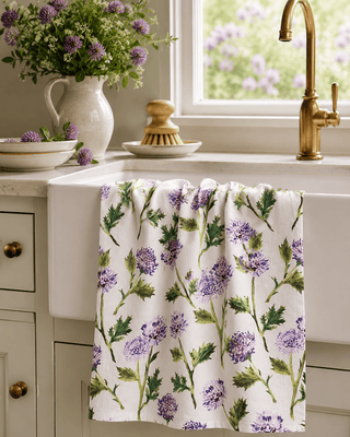 Geometry Tea Towels, Blooming Thistle - 441 Tea Towels - The Farmhouse