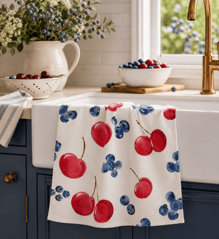 Geometry Tea Towels, Cherry On Top - 441 Tea Towels - The Farmhouse