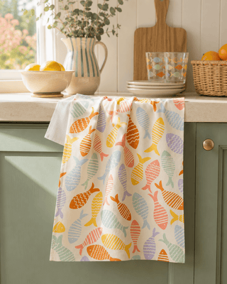 Geometry Tea Towels, Fish Flip - 441 Tea Towels - The Farmhouse
