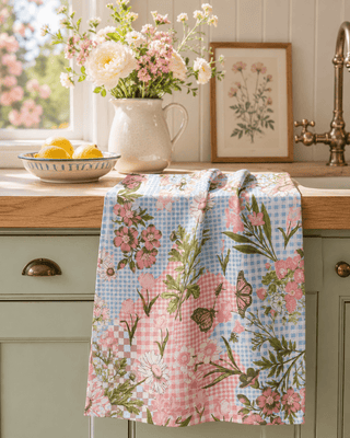 Geometry Tea Towels, Floral Collage - 441 Tea Towels - The Farmhouse