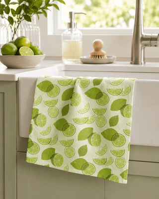 Geometry Tea Towels, Limes - 441 Tea Towels - The Farmhouse
