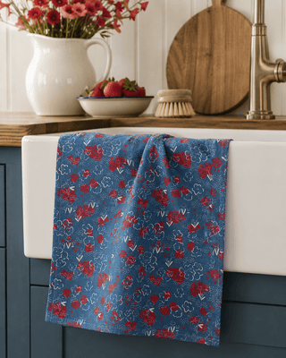 Geometry Tea Towels, Patriotic Garden - 441 Tea Towels - The Farmhouse