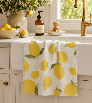 Geometry Tea Towels, Sunny Lemons - 441 Tea Towels - The Farmhouse