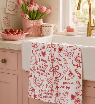 Geometry Tea Towels, Valentines Affirmations - 441 Tea Towels - The Farmhouse