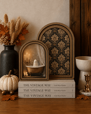 Ghost in Tub Canvas Art Set 11x8.25"+ 8x6" - 420 Home Decor - The Farmhouse
