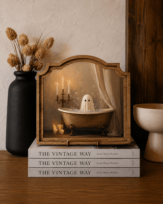Ghost in Tub Provincial Arch Framed Art 9x10” - 420 Home Decor - The Farmhouse