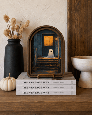 Ghost on Porch Arch Framed Art 8.25x11 - 420 Home Decor - The Farmhouse
