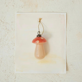 Glass Mushroom Ornament - Pink & Peach - The Farmhouse