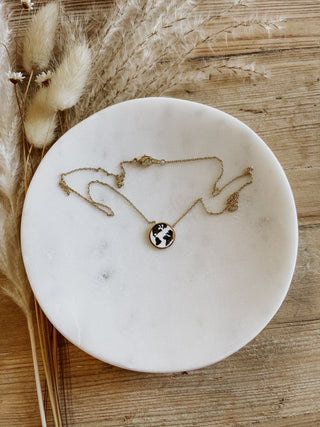 Globe Necklace - White - The Farmhouse