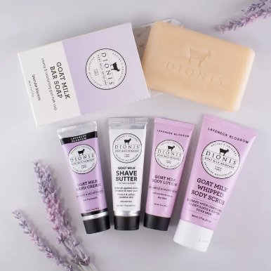 Goat Milk Essentials Travel Kit Lavender Blossom - Dionis - The Farmhouse