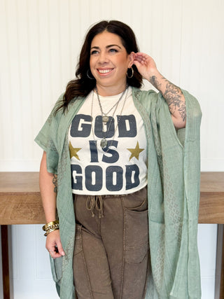 God is Good Unisex Graphic Tee, Natural - 120 Graphic Tees - The Farmhouse