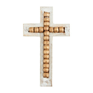 Gold Bead Cross - Small - The Farmhouse