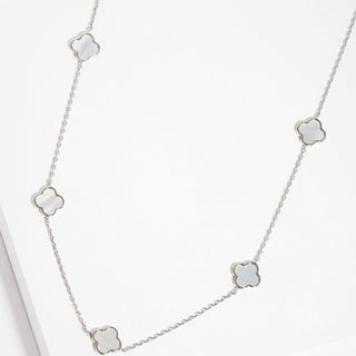 Gold Dipped Flower Station Necklace - Silver - 290 Jewelry - The Farmhouse