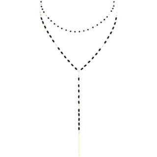 Golden Horizon Layered Necklace, Black - The Farmhouse