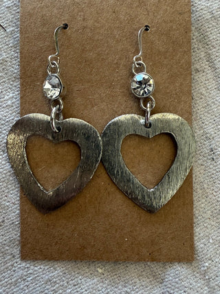 Grace Heart Gemstone Earrings, Silver - 290 Jewelry - The Farmhouse