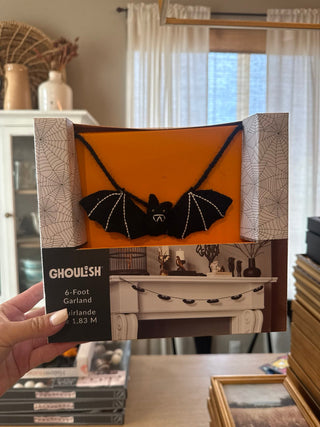 Halloween Bat Garland - 430 Holiday Decor - The Farmhouse