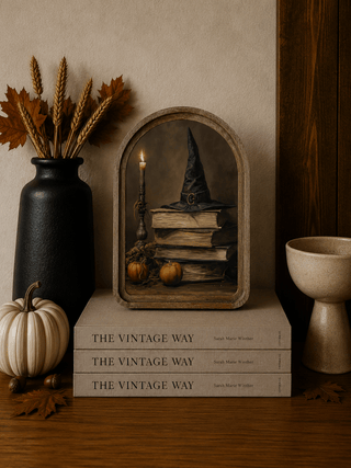 Halloween Books Arch Framed Art 6x8” - 420 Home Decor - The Farmhouse