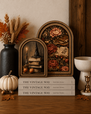 Halloween Books Canvas Art Set 11x8.25"+ 8x6" - 420 Home Decor - The Farmhouse