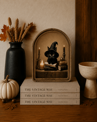Halloween Cat Arch Framed Art 8.25x11" - 420 Home Decor - The Farmhouse