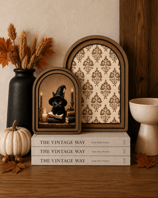 Halloween Cat Canvas Art Set 11x8.25"+ 8x6" - 420 Home Decor - The Farmhouse