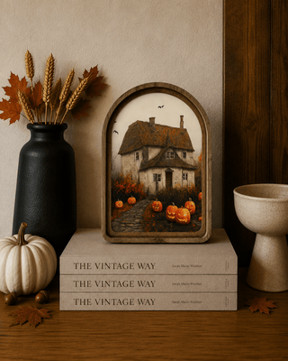 Halloween Farmhouse Arch Framed Art 6x8" - 430 Holiday Décor - The Farmhouse