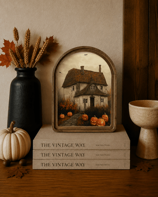 Halloween Farmhouse Arch Framed Art 8.25x11" - 420 Home Decor - The Farmhouse
