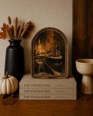 Halloween Fireplace Arch Framed Art 6x8" - 420 Home Decor - The Farmhouse