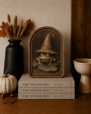 Halloween Frog Arch Framed Art 6x8” - 430 Holiday Décor - The Farmhouse