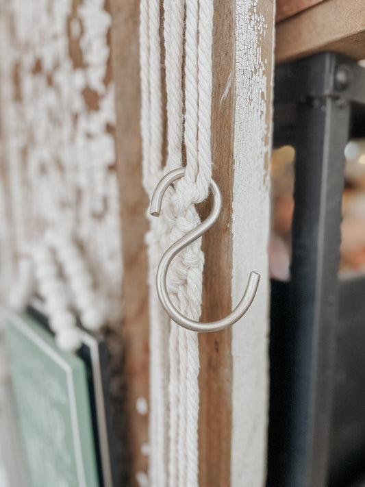 Hand Forged Iron S-Hooks - Silver - The Farmhouse