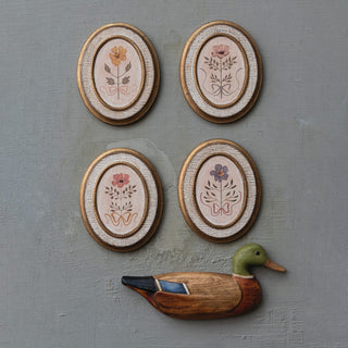 Hand-Painted Carved Wood Mallard Wall Decor - 420 Home Decor - The Farmhouse
