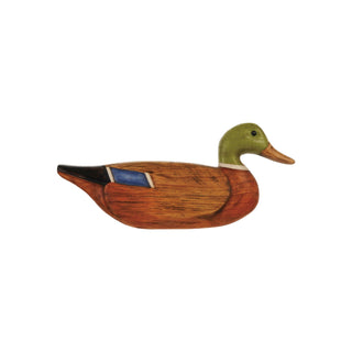 Hand-Painted Carved Wood Mallard Wall Decor - 420 Home Decor - The Farmhouse