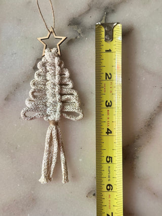 Handmade Macrame Christmas Tree Ornament - 430 Holiday Decor - The Farmhouse
