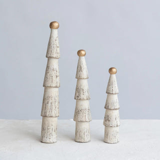 Handmade Paper Mache Trees w/ Gold Ball Top - Medium - 100 Casual Tops - The Farmhouse
